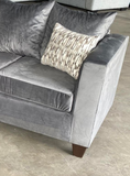 Marcos XL Sectional in Grey Velvet