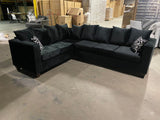 Marcos XL Sectional in Black Velvet
