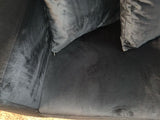 Marcos 2pc Sectional in Black Velvet