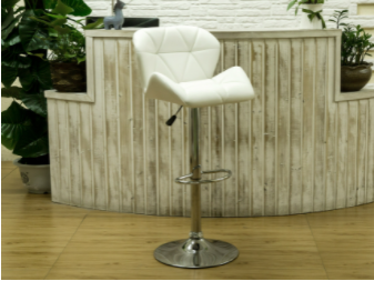 White Bucket Seat Bar Stools