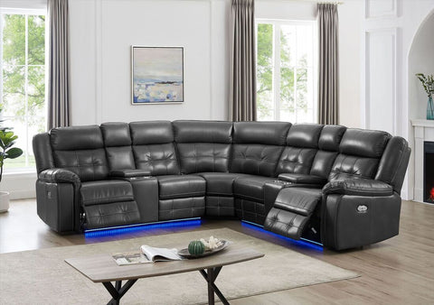 Amazon Grey - Power Reclining Sectional