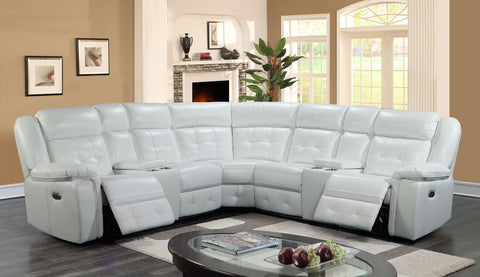 Amazon White - Power Reclining Sectional