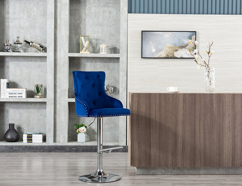 Bella Collection Blue Bar Stool