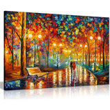 Rains Rustle II by Leonid Afremov Canvas Wall Art Picture Print for Home Decor