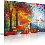 Rains Rustle II by Leonid Afremov Canvas Wall Art Picture Print for Home Decor