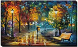 Rains Rustle II by Leonid Afremov Canvas Wall Art Picture Print for Home Decor