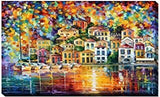 Rains Rustle II by Leonid Afremov Canvas Wall Art Picture Print for Home Decor