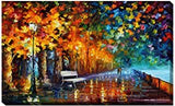 Rains Rustle II by Leonid Afremov Canvas Wall Art Picture Print for Home Decor