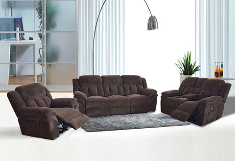 Sierra Chocolate - 3pc Reclining Set