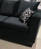 Marcos XL Sectional in Black Velvet